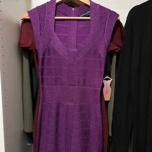 Purple French Connection Bodycon Dress